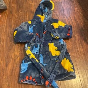 Dinosaur Print Hooded Robe